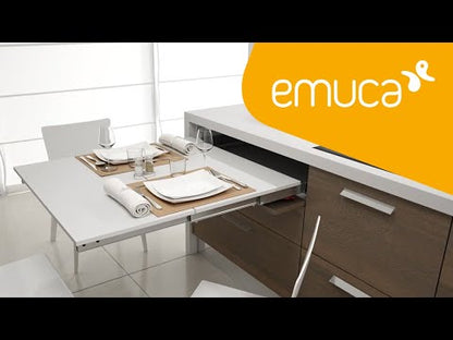 Emuca Guide per tavoli allungabili, Alluminio, Champagne anodizzato