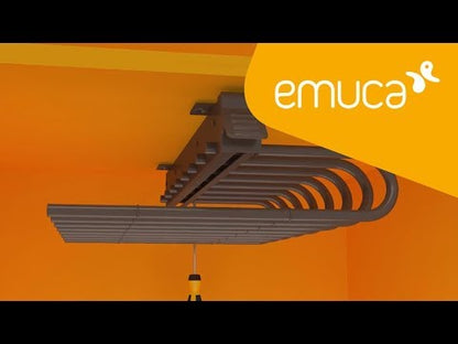 Emuca Portapantaloni estraibile, Sinistro, Acciaio e Tecnoplastica, Verniciato alluminio