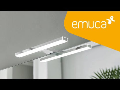 Emuca Faretto LED per specchio da bagno Aries (AC 230V 50Hz), non necessita di convertitore, L300mm, Luce Bianco Freddo 5.700K, Tecnoplastica e Alluminio, Cromato lucido