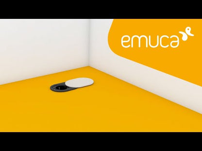 Emuca Multiconnettore con coperchio scorrevole Vertikal Flat 60, diametro 60 mm, 1 presa Schuko, 1 USB Tipo A, 1 USB Tipo C, Acciaio e Tecnoplastica, Acciaio inossidabile