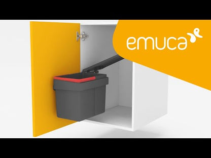 Pattumiera per riciclaggio Recycle per fissaggio sull’anta con un contenitore da 15 Litri