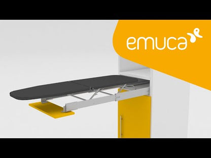 Emuca Tavola da stiro pieghevole ed estraibile per armadio Iron, Acciaio, Verniciato bianco