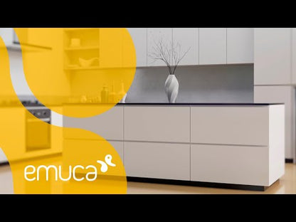 Emuca Cassetto esterno Vertex con regolazione 3D altezza 83mm, 40kg, profondità 500mm, Acciaio, Grigio antracite