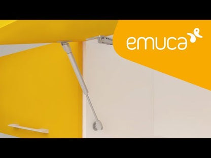 Emuca Lotto di 10 braccetti per porte elevabili H, 11 kg, corsa 80 mm, con agganci, Acciaio e Tecnoplastica, Grigia metallizzata