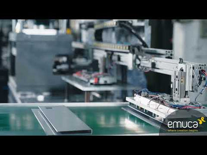Emuca cassetto esterno Vertex 40 kg con laterale in vetro 178 mm di altezza, 450 mm di profondità, Acciaio, Alluminio e Vetro, Grigio antracite