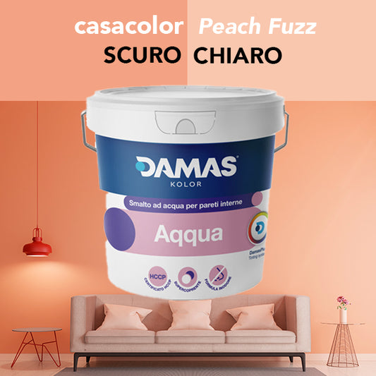 peach fuzz smalto murale all'acqua aqqua damaskolor