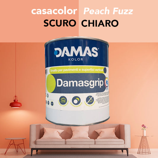 peach fuzz smalto all'acqua per pavimenti e superfici verticali multisuperficie damasgrip 750 ml