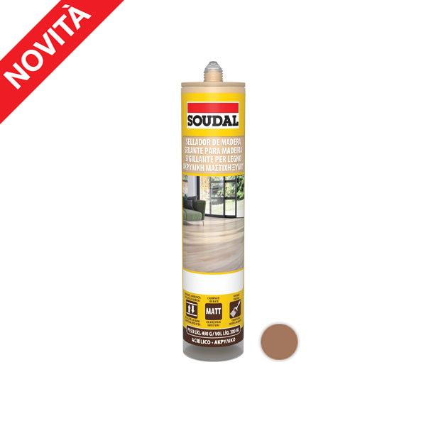 soudal silicone sigillante acrilico per legno ciliegio 300 ml