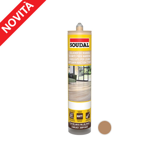 soudal silicone sigillante acrilico per legno rovere medio 300 ml