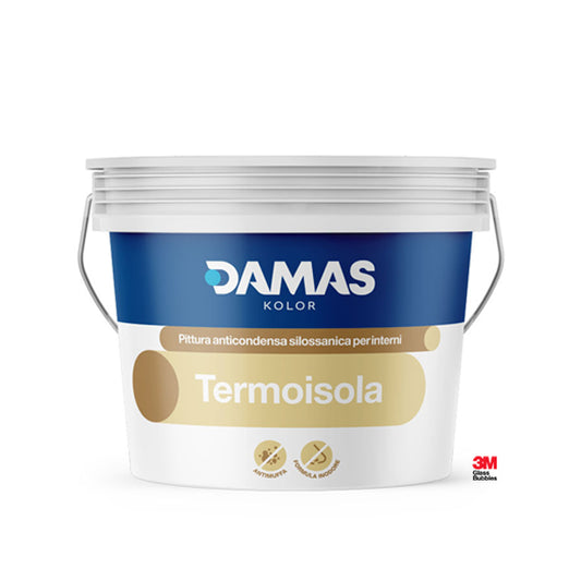 termoisola pittura termoisolante antimuffa anticondensa silossanica 10 lt damas kolor