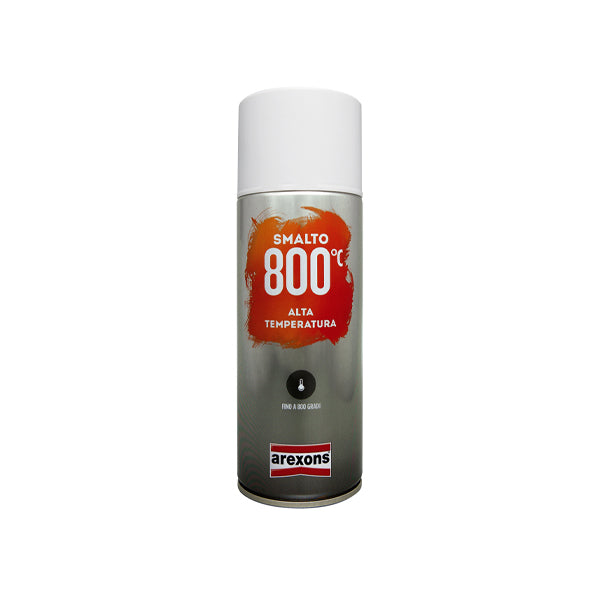 vernice spray alta temperatura 300C bianco 400 ml "tipo RAL 9010"
