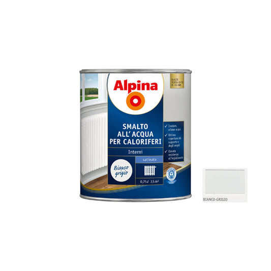 alpina smalto all'acqua per termosifoni 750 ml bianco grigio
