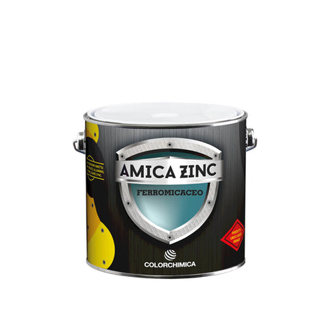 amica zinc smalto ferromicaceo zinco aderente grana fine  grigio scuro 4313 2,5 lt