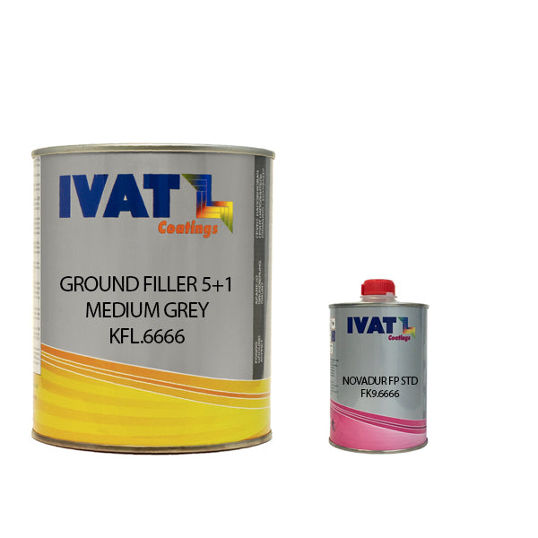fondo acrilico carrozzeria 2k bicomponente grigio medio + catalizzatore 1,2 lt ground filler ivat