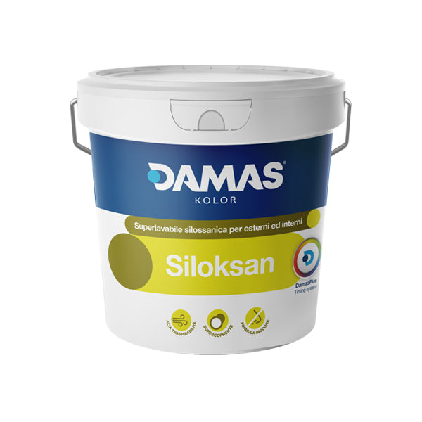 siloksan pittura lavabile silossanica per interni classe1 2,5 lt damas kolor