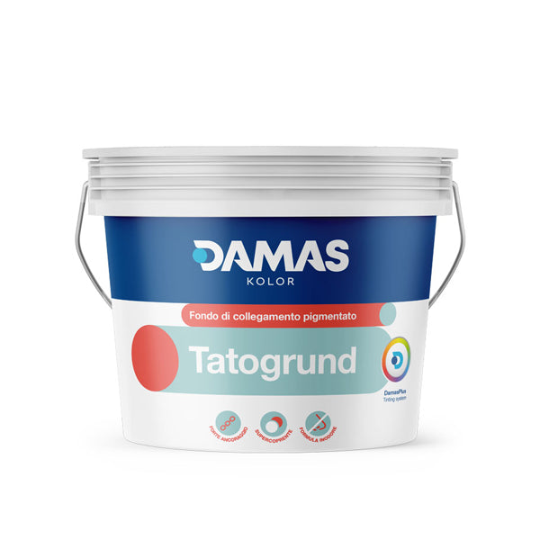tatogrund fondo silossanico per interni ed esterni pigmentato 12 lt damas kolor
