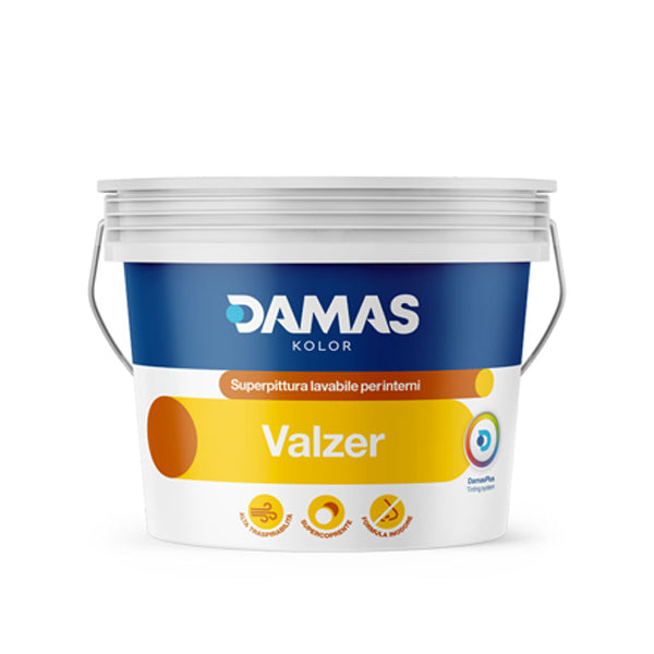 valzer paint pittura lavabile traspirante 5 lt damas kolor